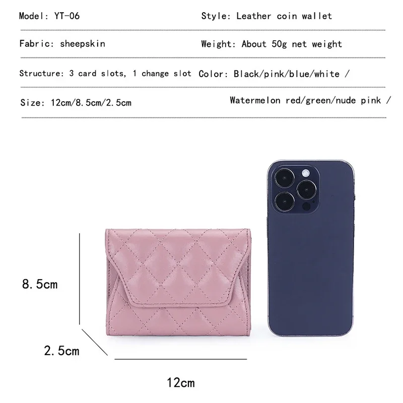 Genuine Leather Slim Thin Credit Debit Card ID Mini Holder Bifold Wallet Driver License Safe Holder Soft Real Leather Coin Purse