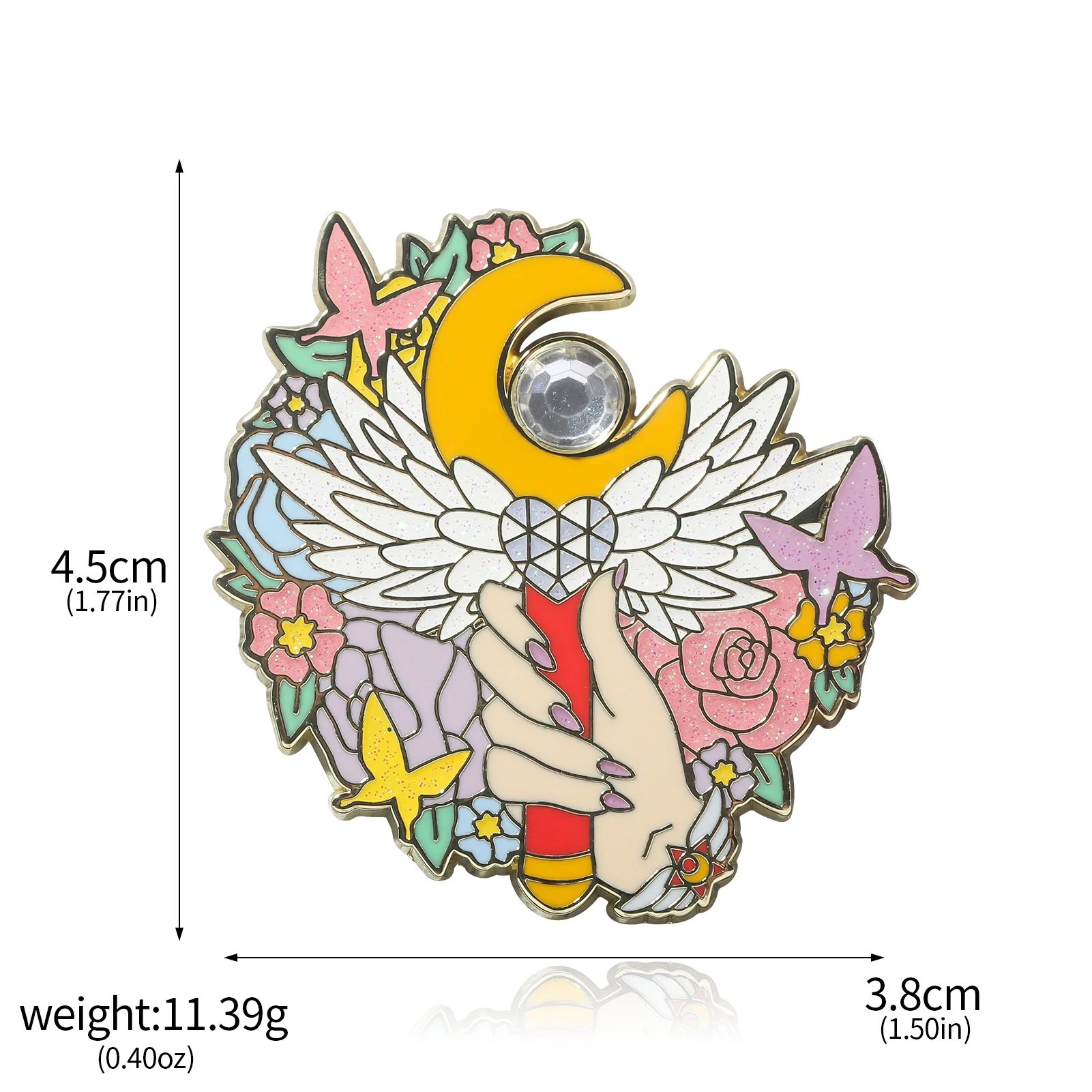 Anime Sailor Moon Brooch Tsukino Usagi Magic Trans Former Space