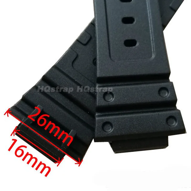 Waterproof Black Silicone Sport Strap - Universal Rubber Wristband