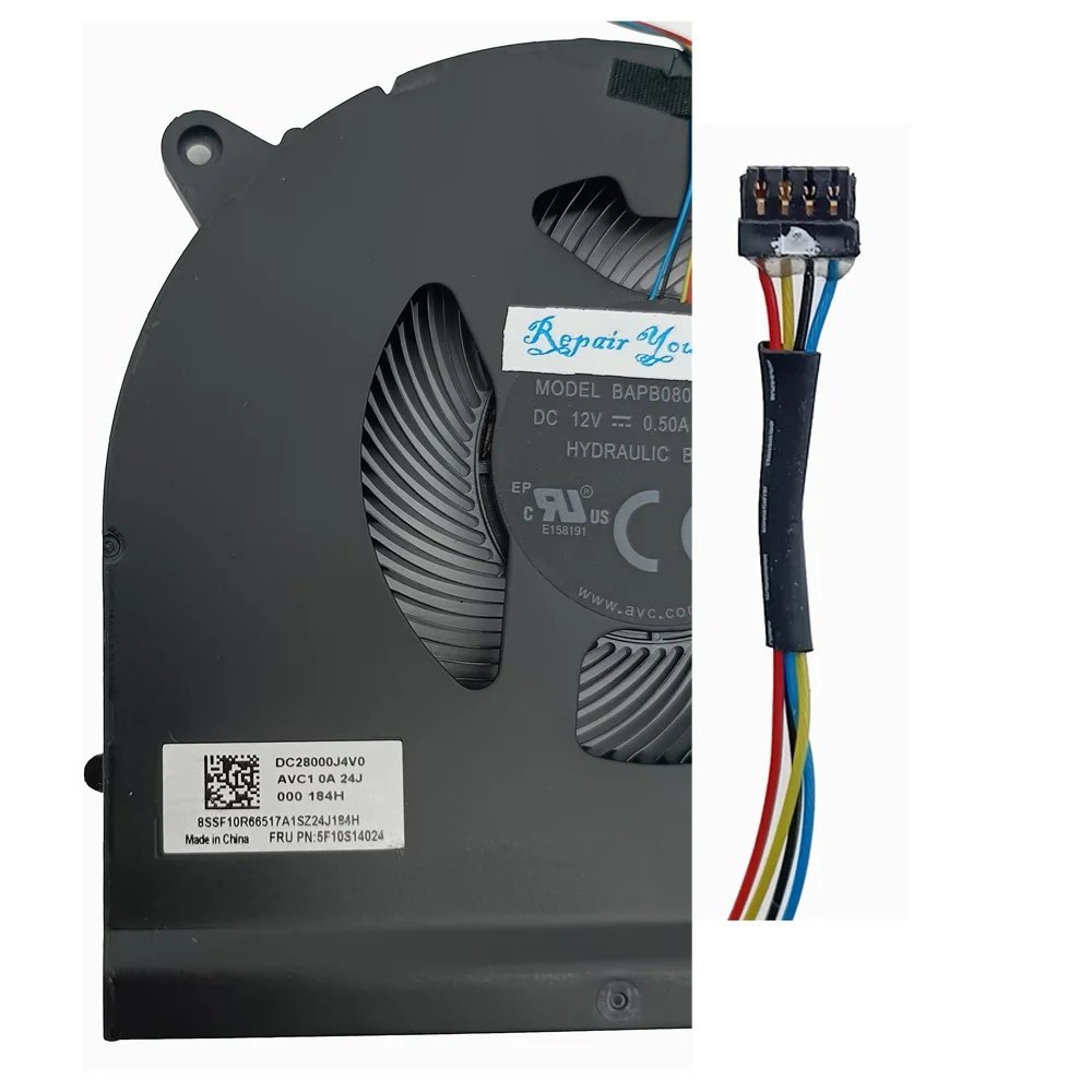 5F10S14024 Laptop Cooling Fan For Lenovo Legion S7 16IAH7 82TF 16ARHA7 82UG Y9000X Cooler Fan 5F10S14025 BAPC0808R2HY002