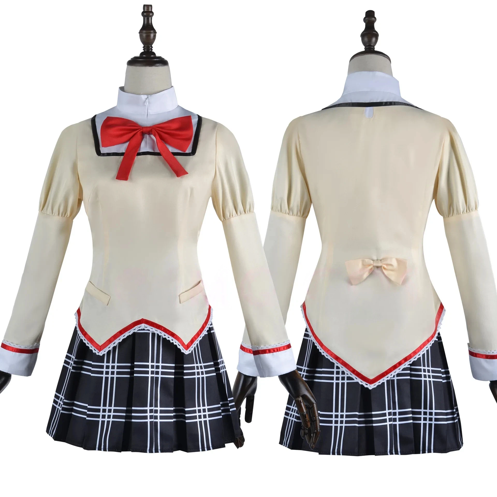 Puella Magi Madoka Magica-Inspired Madoka Kaname School Uniform Costume for Women (Unofficial)