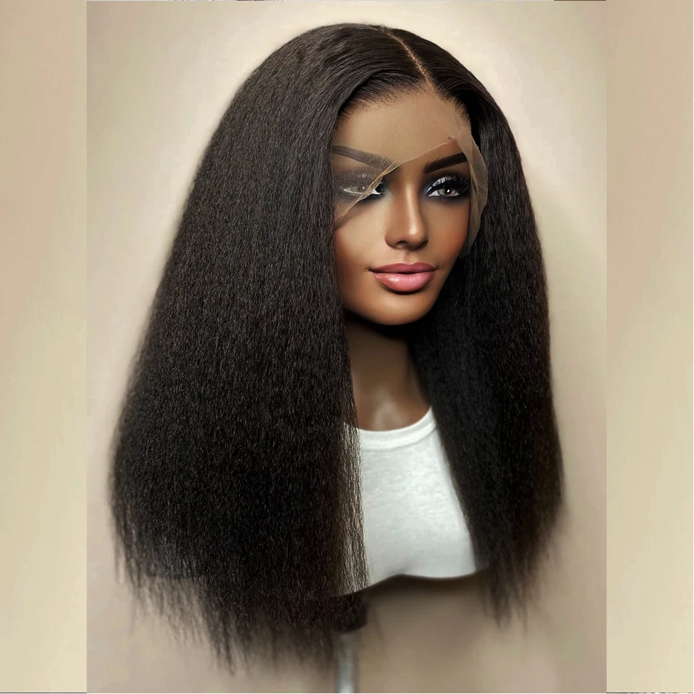 soft-black-color-yaki-glueless-26“long-180-density-kinky-straight-lace-front-wig-for-women-babyhair-preplucked-daily-cosplay