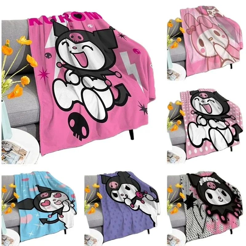 

Cartoon Sanrios My Melody Kuromi Cinnamoroll Nap Blanket Cute Girl Printed Bedroom Air Conditioner Quilt Kawaii Student Shawl