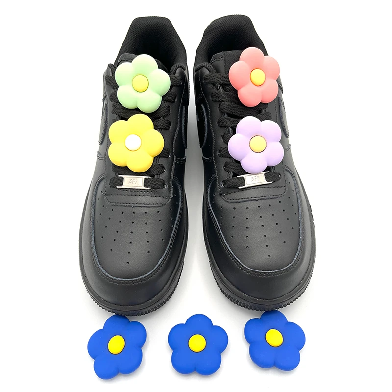 Apto para Nike Air Force 1, insignia grande, colores, flores, dijes de plástico duro, zapatillas, cordones, hebilla, accesorios para decoraciones de zapatos| | - AliExpress