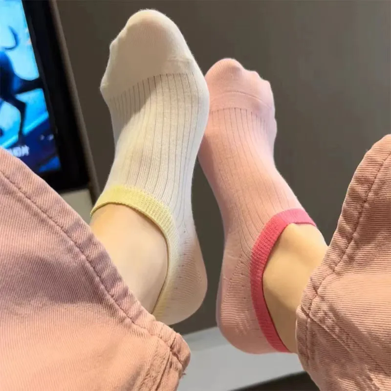 Women No Show Socks Summer Fashion Thin Section Non-slip Colored Boneless Low Cut Sock woman socks women socks
