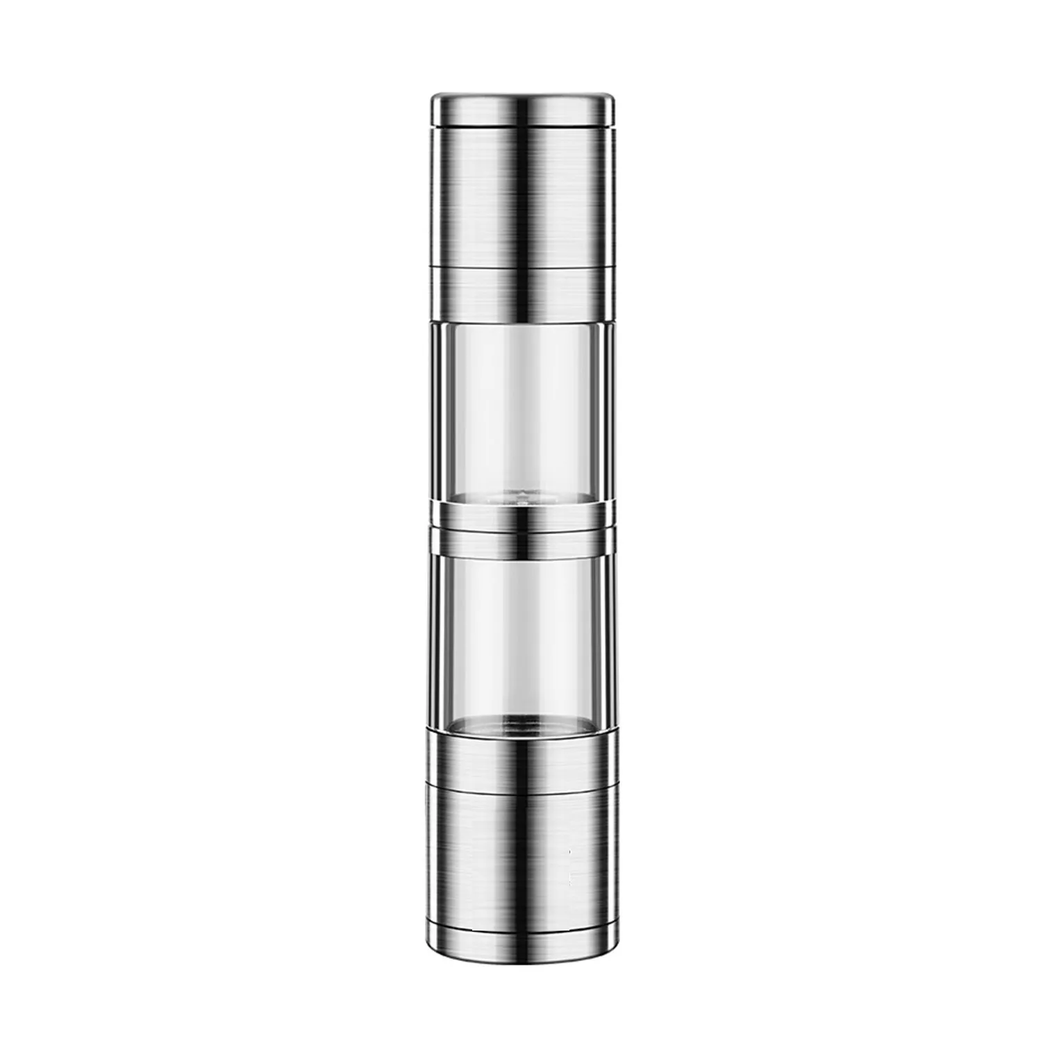 LFGB Certificate 304 Stainless Steel Magnetic Suction Pepper Mill Ceramic Rotor Adjustable Coarseness Salt Grinder