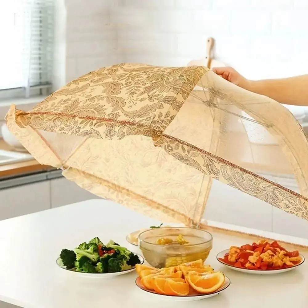 New Foldable Food Covers Breathable Dustproof Dining Table Mesh Cover Anti Fly Mosquito Fruit Picnic Protect Net