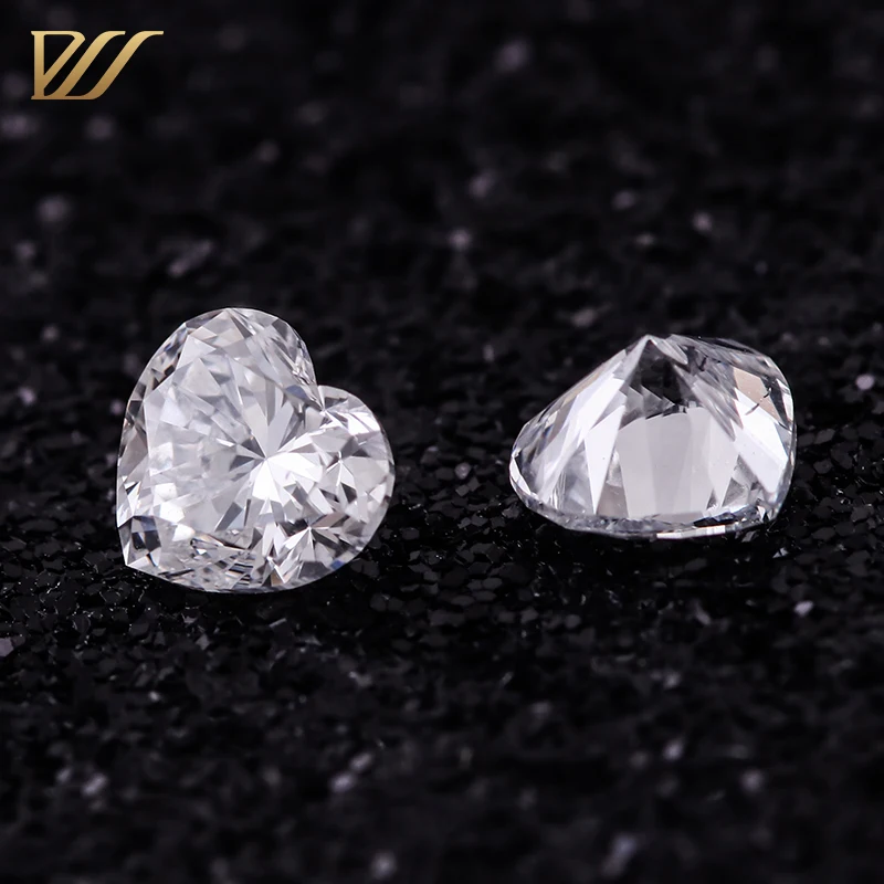 Provence gems with IGI Certified heart shaped lab grown diamonds F color VS clarity CVD Loose Diamonds for wedding ring making