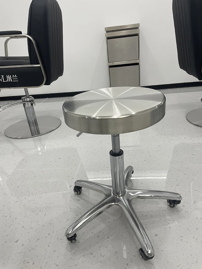 Description Picture 2 of itemModern Stainless Steel Barber Chairs Beauty Salon Professional Chairs Salon Furniture Luxury Pulley Lift Chair Home Makeup Chair