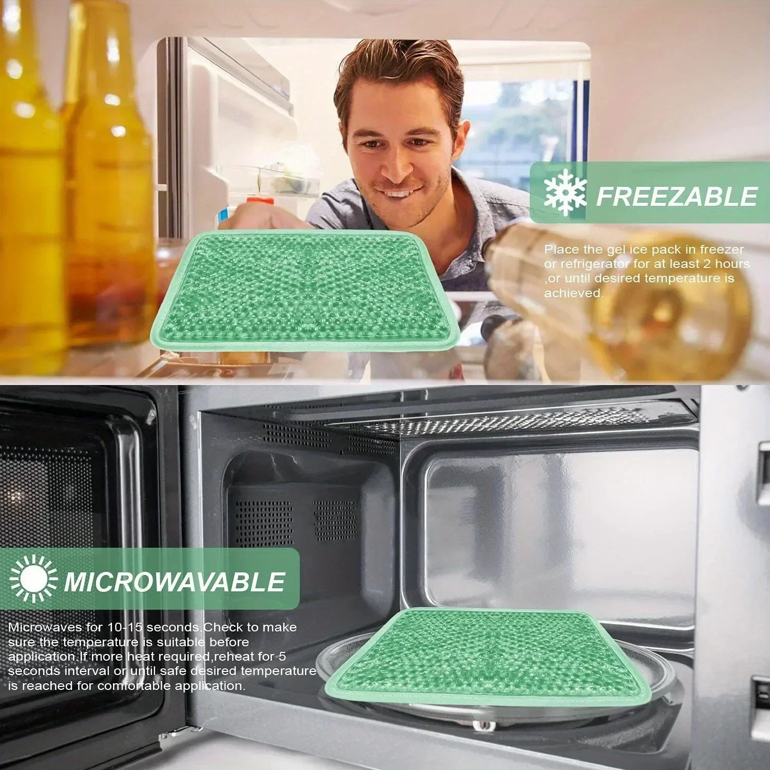 Reusable Gel Ice Pack β Hot & Cold Therapy for Pain & Injuries 5