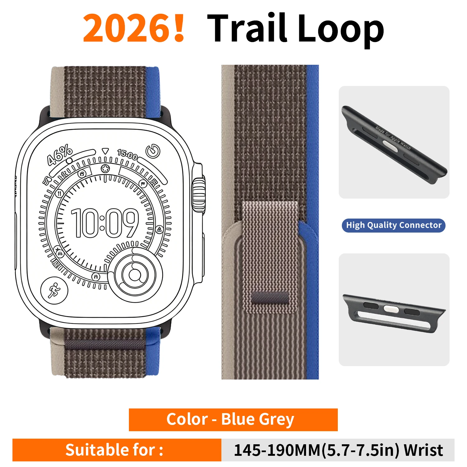 ตัวเลือกสินค้า สายนาฬิกาไนลอนคุณภาพสูง สำหรับ Apple Watch ทุกรุ่น