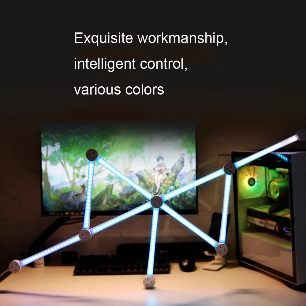 App emenda inteligente rgb led night light diy parede interior