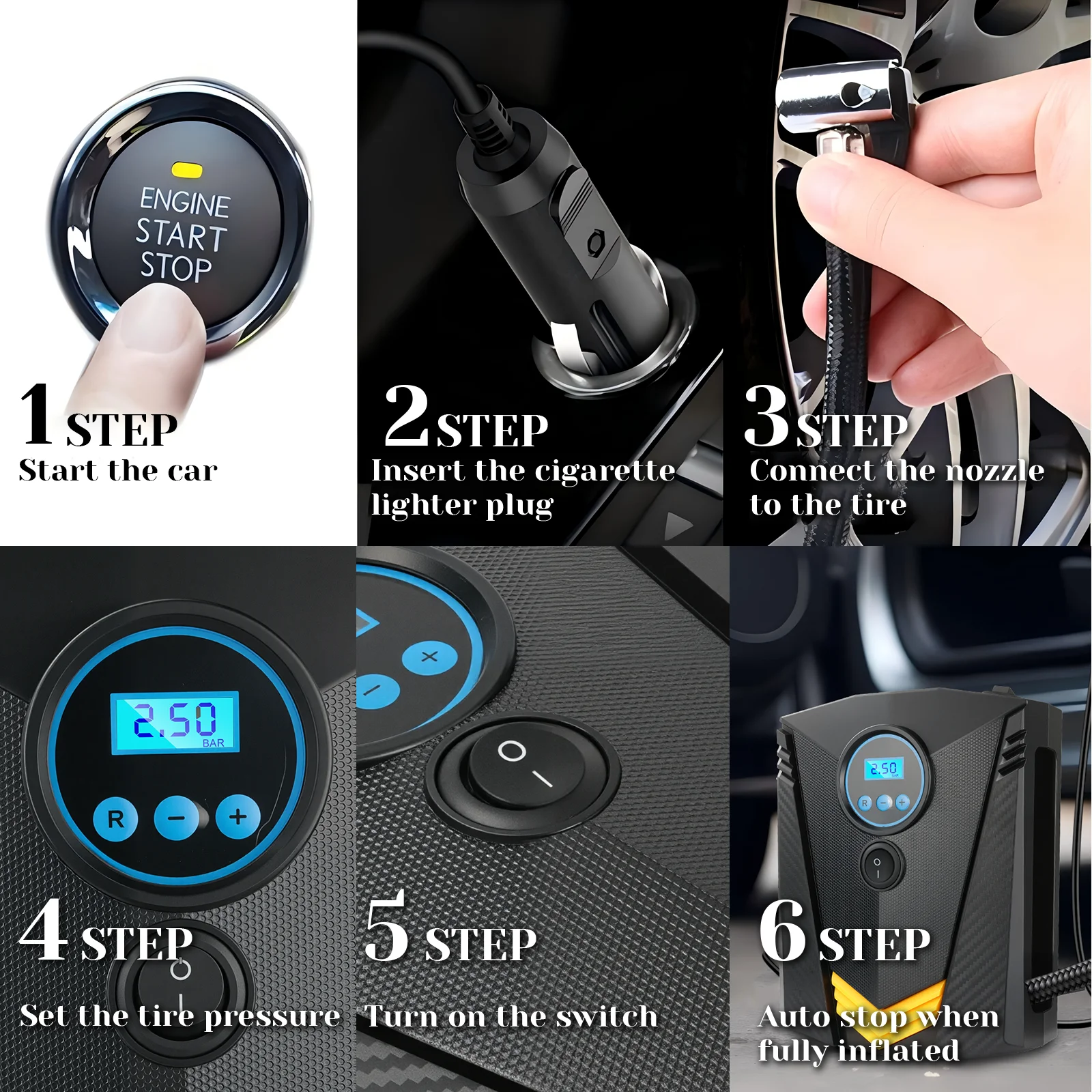 12V �ڵ��� Ÿ�̾� ��â��, ������ ������ �з� ���÷���, �߰� ����� ���� LED ������ ����� ���� ���� �з�