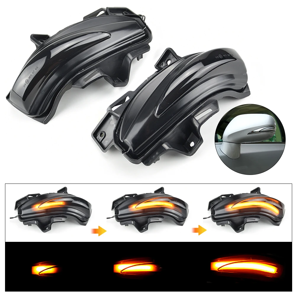 

2Pcs For Lexus IS250 IS250C IS300C LS460 LS460L ES240 2006-2012 LED Rearview Mirror Dynamic Turn Sigal Light