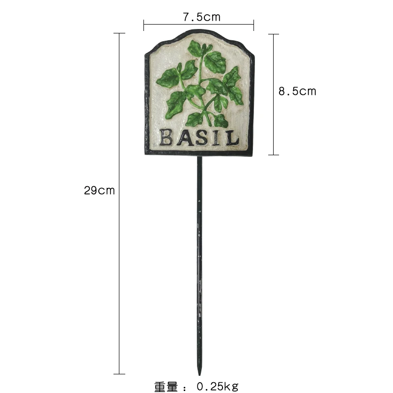 Description Picture 6 of itemRustic Cast Iron Flower Tags, Stake Plant Markers, Garden Sign Labels