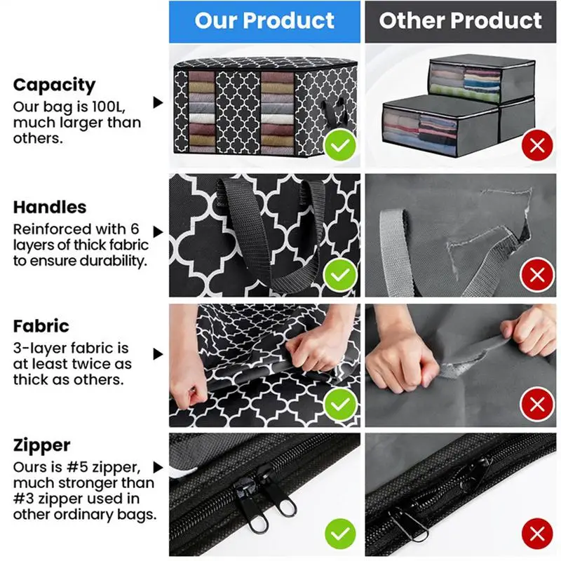 NEW Foldable Storage Bag Clothes Blanket Quilt Closet Sweater Organizer Box Pouches Fashion Sale Clothes Cabinet Organizer 5