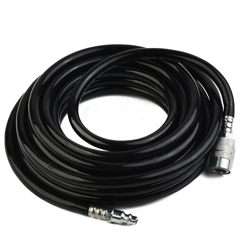 Air Compressor Hose 24.6ft PVC Pneumatic Air Compressor Pipe W/ Quick