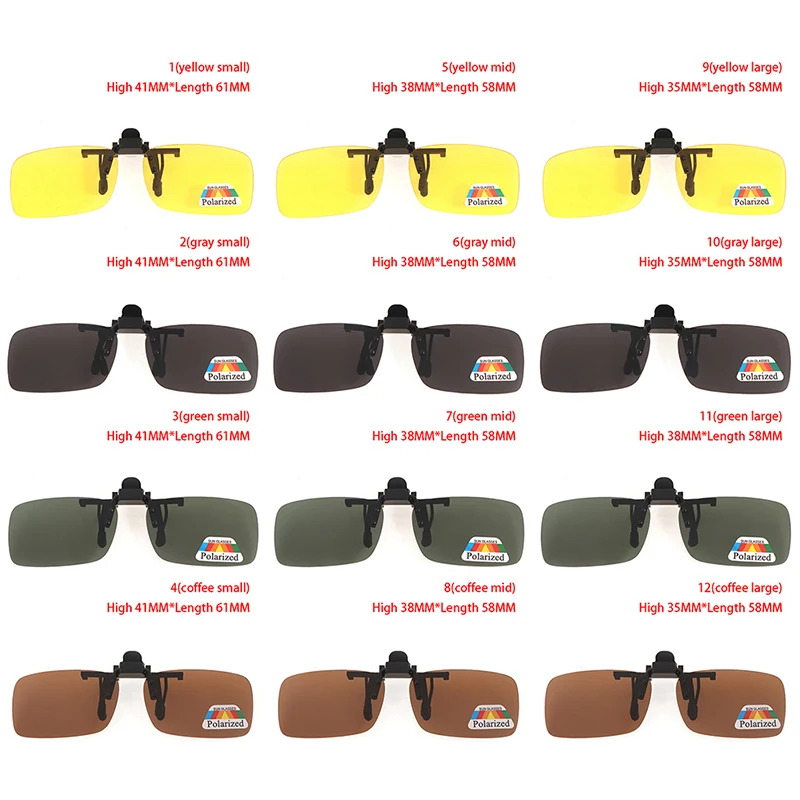 Car Driver Goggles polarized sunglasses night vision sunglasses driving glasses Polarized Sun Glasses Driving Night Vision Lens Clip On Sunglasses Interior Accessories 1PC