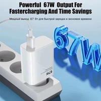 6A 67W Fast Wall Charger For Xiaomi 10 11 12 Lite 13 14 15 Redmi Note 11T 12T 13 Pro POCO Turbo Charge Type-C USB Charging Cable - Image 3