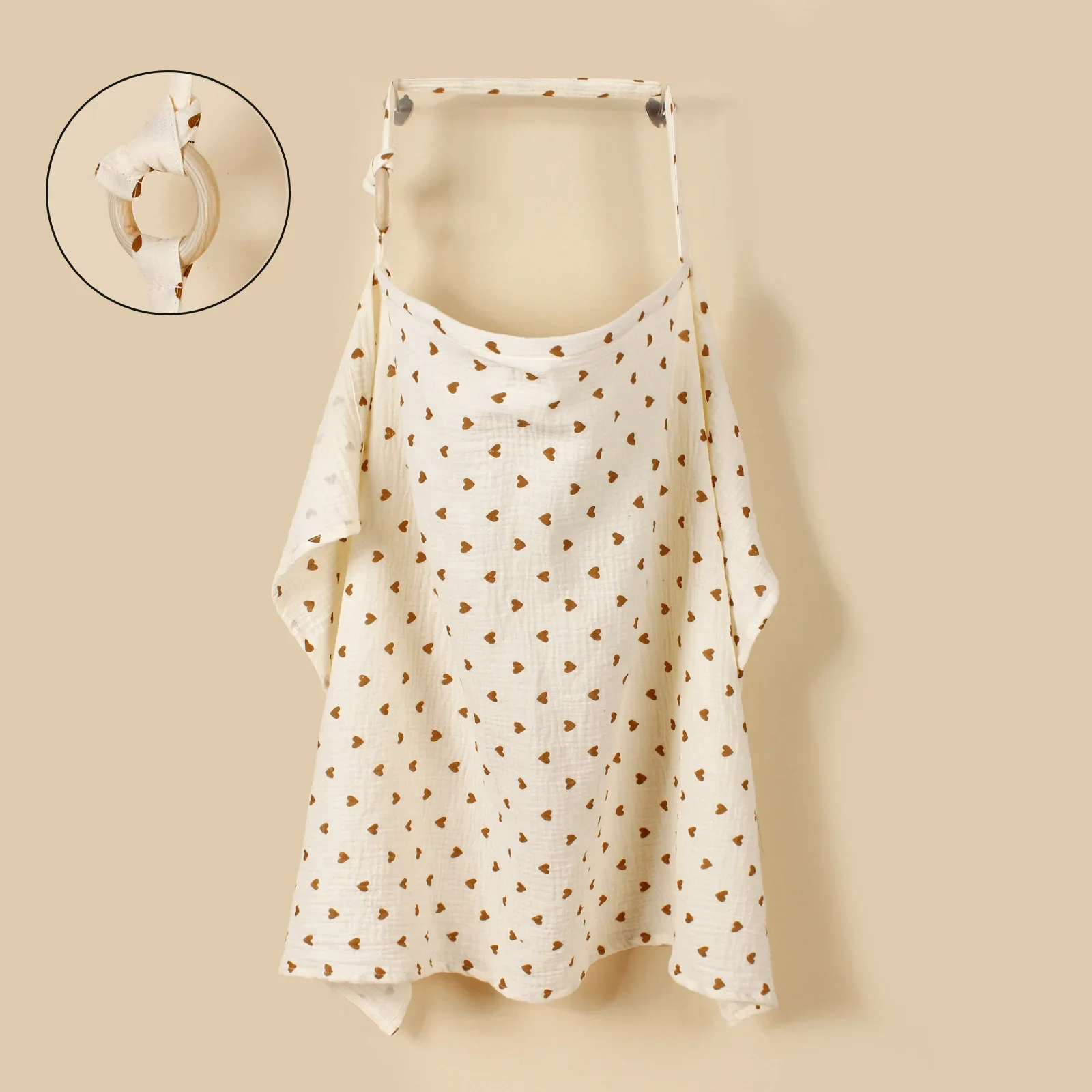 New Anti-Exposure Printing Pure Cotton Baby Feeding Cover Coat Double Layer Muslin Swaddle Blanket for Nursing Mothers