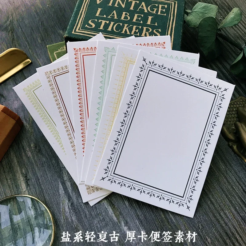 

6Sheet Vintage Memo Pad Craft Paper Junk Journal Ephemera Retro Simple DIY Album Collage Scrapbooking Material Paper Pack