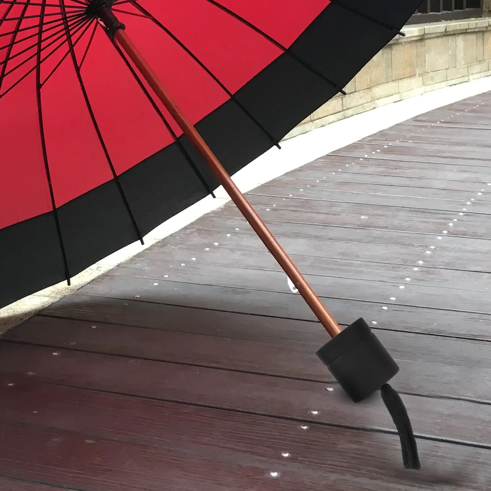 Umbrella Handle Replacement 2 Pcs Compact Handle Folding Grip Accessories Rain Replaceable Foldable Umbrella Sturdy Frosted Rain Umbrella