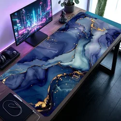 Luxurious Rose Gold Marble Texture Large Desk Mat - Premium Soft Rubber Gaming Mouse Pad and Keyboard Surface - 290X250X2MM (Y2)