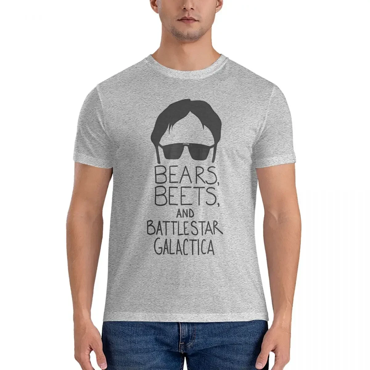 

Fashion Black And White T-Shirts Men Round Collar Cotton T Shirt BATTLESTAR GALACTICA Short Sleeve Tees 6XL Clothing