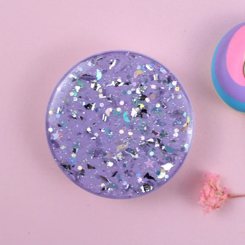 Support de téléphone portable et tablette universel Pop Grip, 3D Finger, Grips Tok Sockets, Starry Sky Glitter DstressGlue, Lazy Holder