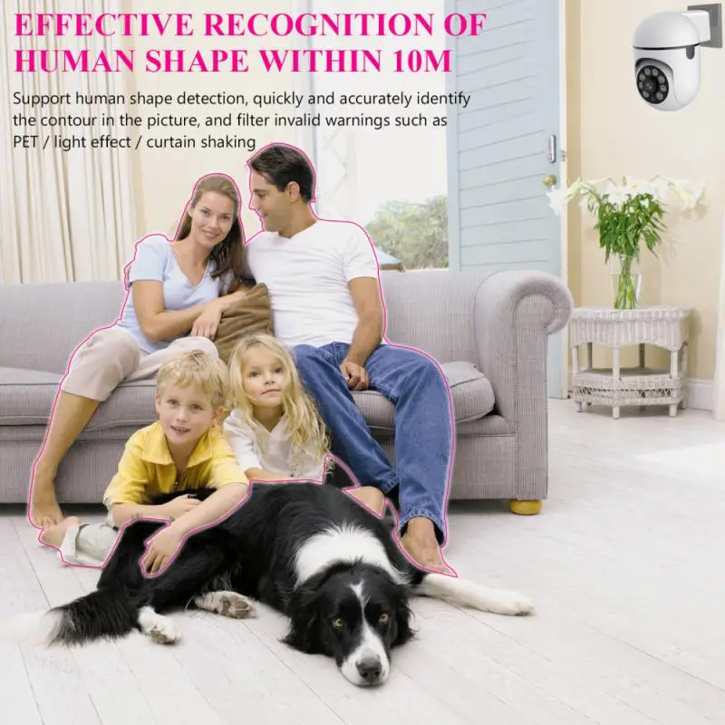 

HD 2.4g Single-band Wireless Network Surveillance 1080P Lenses Camera APP JXLCAM White US Gauge 300000 Pixels Smart Home