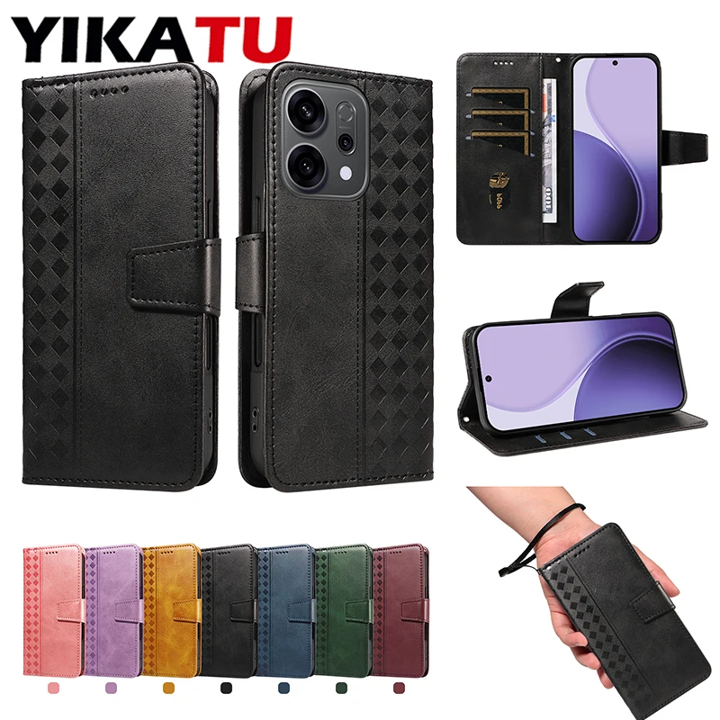 Genuine Leather Flip Wallet Phone Case with Card Slot