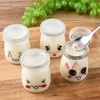 6pcs 150ml 200ml Cartoon Glass Jars with Lids for Yogurt DIY Milk  High Temperature Pudding Bottle Jelly Cups Kitchen Supplies 3