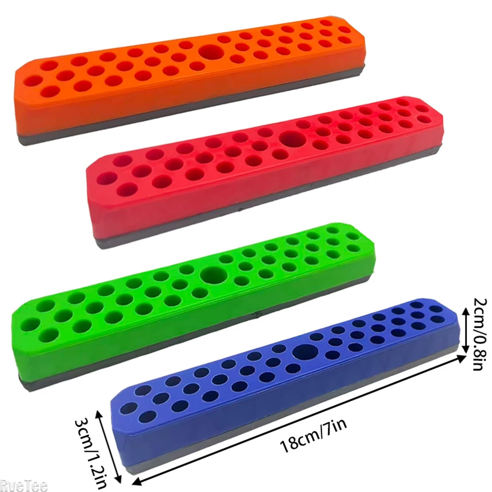 43 Holes Magnetic Hex Bit Holder Organizer For 1/4inch Screwdriver Bit Storage Organizer Toolboxes Drill Bit Storage Box