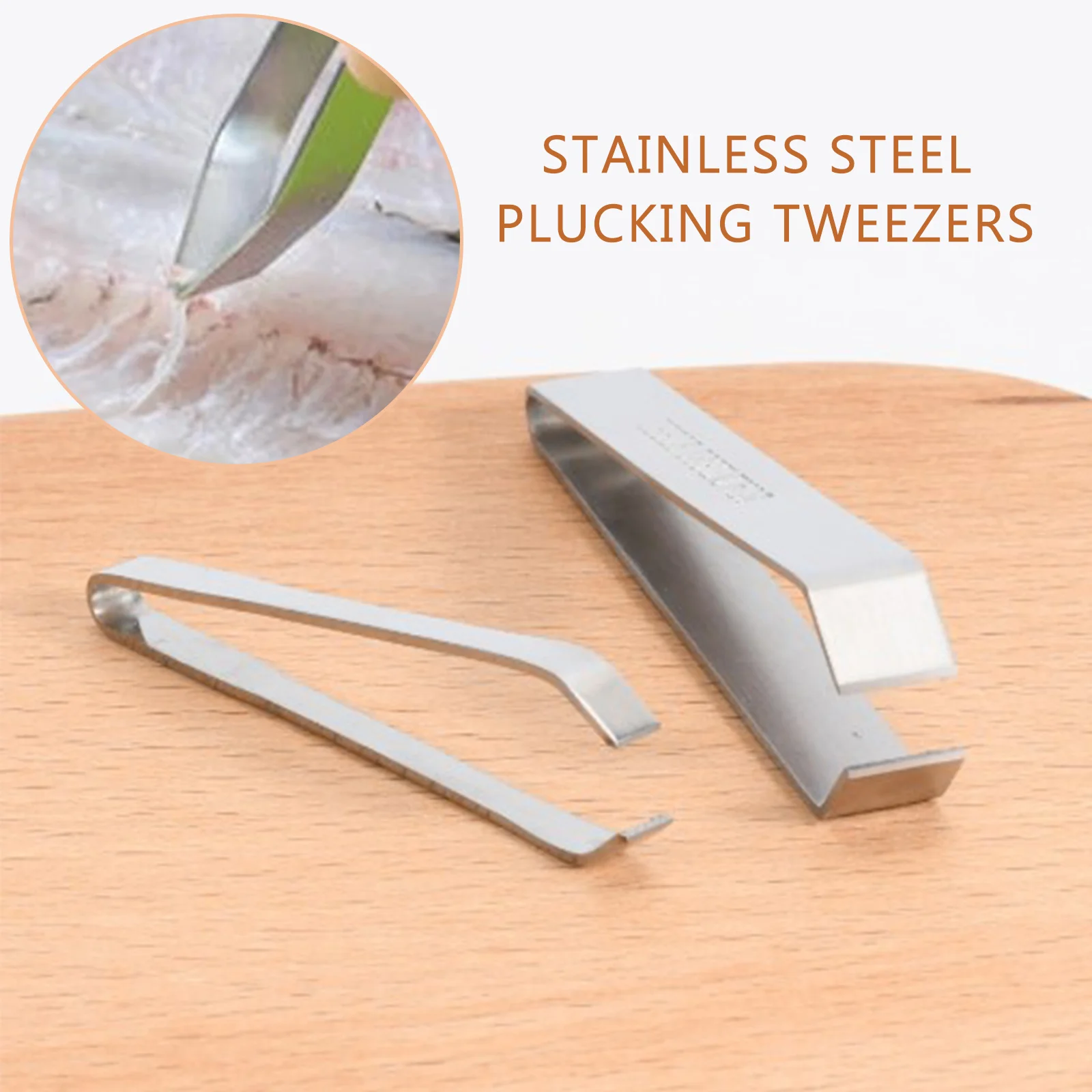 Stainless Steel Fish Bone Tweezers Remover Pliers Pincer Puller Tong Pick-Up Seafood Tool Fish Meat Hair Cleaner Kitchen Gadgets