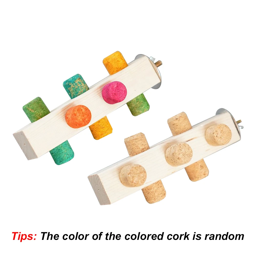 Parrot Chewing Bird Toy Play Stand Intelligence Emotions Toy Cork Treasure Game Puzzle Training Toys for Birds Lovebirds 1pc