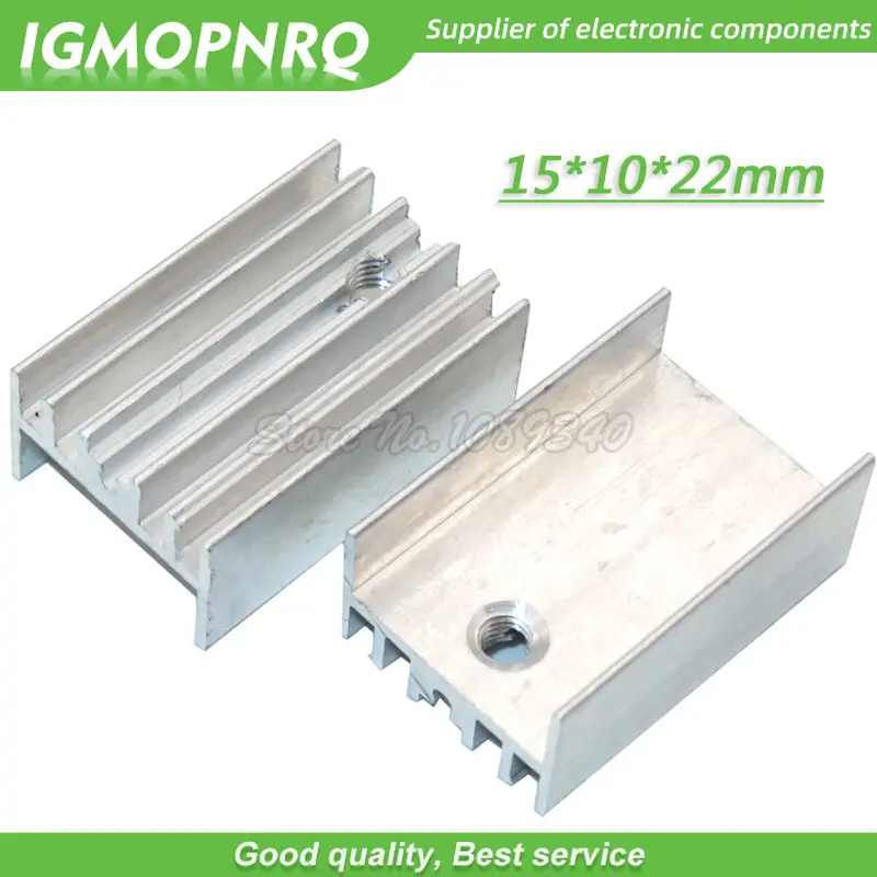 10pcs white Aluminum Heatsink Radiator 15*10*22mm Transistor TO-220 For TO220 Transistors IGMOPNRQ image 1