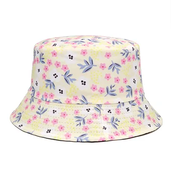 2022 New Summer Floral Bucket Hat Women Men Outdoor Foldable Bob Fisherman Hat Girls Gorros Panama Sun Hat 3