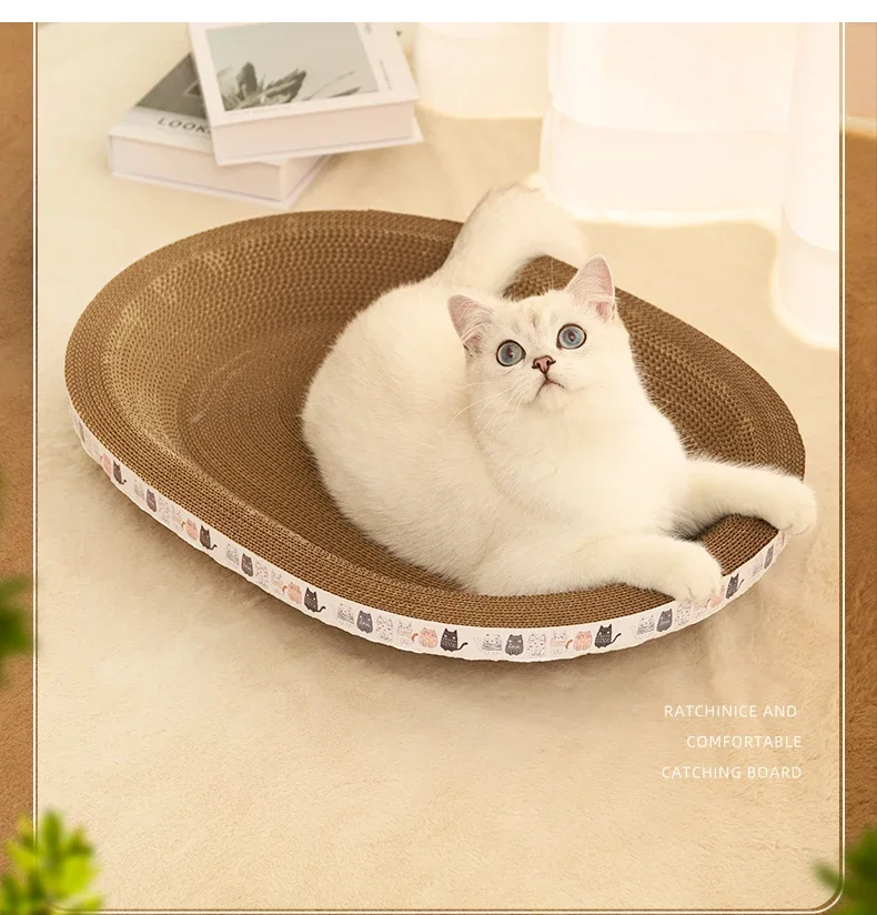 Title 1, Corrugated Cat Scratcher Cat Scrapers Round Ova...