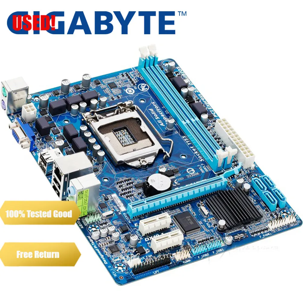 

GIGABYTE GA-H61M-DS2 Desktop Motherboard H61 Socket LGA 1155 i3 i5 i7 DDR3 16G uATX UEFI BIOS