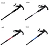 4-Section Outdoor Walking Stick Portable Telescopic Trekking Pole Anti Skid Aluminium Alloy Cane Elderly Camping Climbing Stick 4