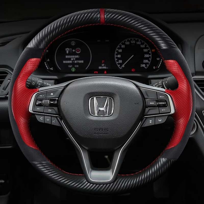Custom DIY Car Steering Wheel Cover 100% Fit For Honda Accord Insight 2019 Auto Interior Accessories Steering Wrap