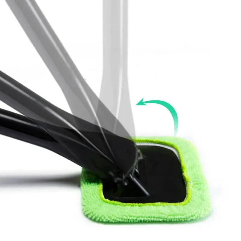 Car Window Cleaner Brush Kit Microfiber Windshield Cleaning Tool Auto Interior Glass Wash Wiper Long Handle Reusable Cloth Pad BEST SELLERS