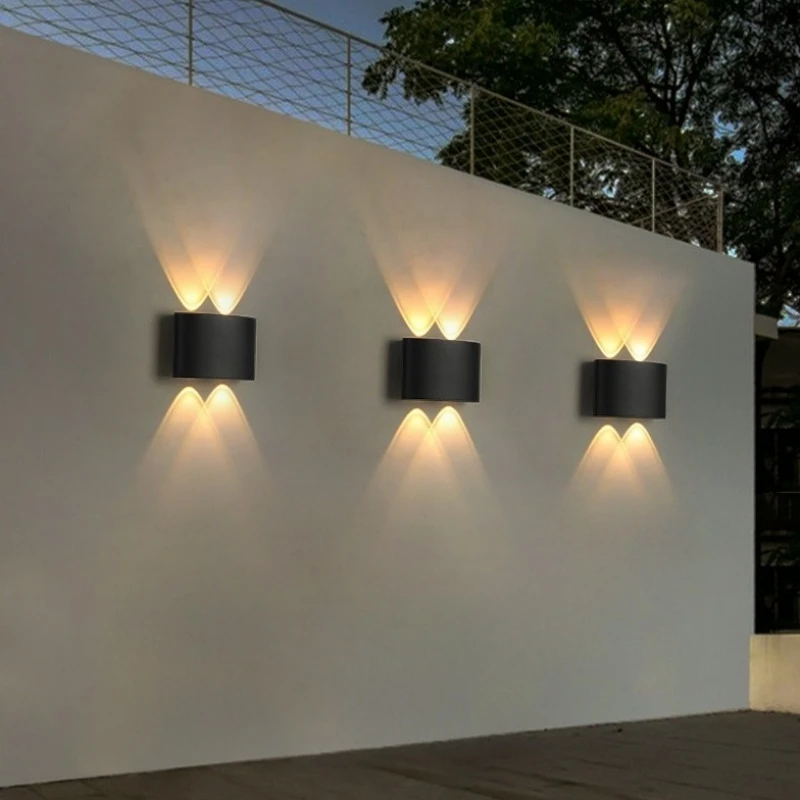 Tuya RGB LED Wall Lamps Outdoor Up Down IP65 Waterproof Garden Sconce Porch Yard Google Alexa APP Exterior Wall Lights AC85-265V wall light,outdoor porch light