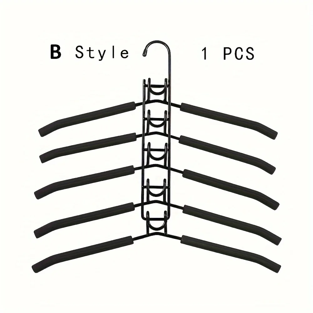 5-Layer Magic Detachable Clothes Rack - Secure Anti-Slip Design for Suits, Shirts & Sweaters - Space-Saving Wardrobe Organizer f 5