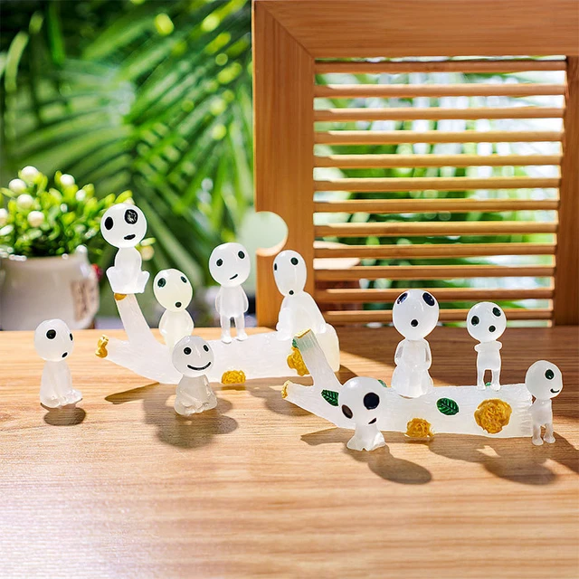 10Db Fényes Fa Elfek Mononoke Szeszes Italok Mikroszúság Idegen Figura Miniatűr Cserepes Táj Dísz Kerti Dekoráció - Image 4