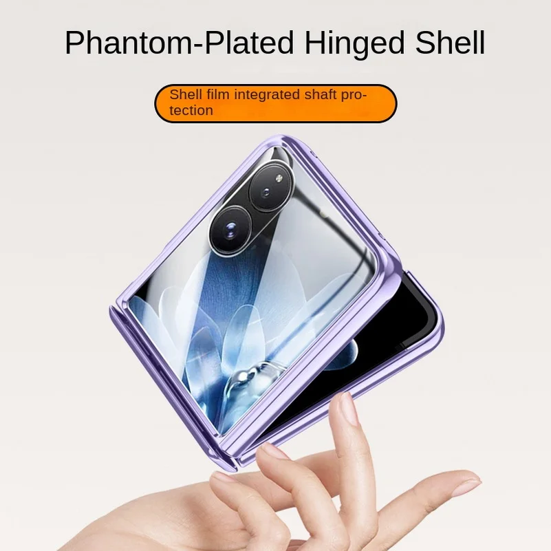 Tempered Glass Protective Case with Spring Hinge and All-Inclusive Camera Protection