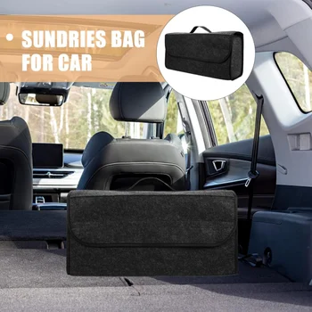 Large AntiSlip Compartment Boot Storage Organizer Tool Car Storage Bag Car Trunk Organizer Soft Felt Storage Box Accessories New 2