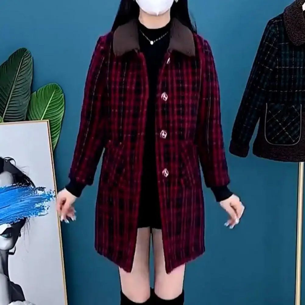 

Women Soft Jacket Plush Lapel Women's Winter Coat Warm Stylish Plus Size-friendly Lapel Winter Coat