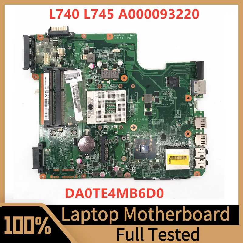 DA0TE4MB6D0 Mainboard For Toshiba Satellite L745 L700 Laptop Motherboard A000093220 SLGZS HM55 100% Full Tested Working Well