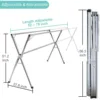 Clothes Drying Rack 79 inch Heavy Duty Stainless Steel Laundry Drying Rack Foldable &Length Adjustable Space Saving Garment Rack 2